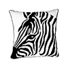 Zebra Head Cotton Decorative Pillow Cover