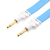 Zebra-Stripe Pattern 3.5mm Male to Male Flat Audio Cable (Blue,  1m)