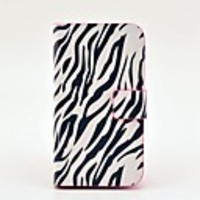 Zebra-Stripe Pattern PU Leather Case with Magnetic Snap and Card Slot for Samsung Galaxy S3 mini I8190