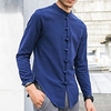 zeeshant men shirts long sleeve chinese style mandarin collar traditional kung fu tang casual social shirt brand clothing Lightinthebox