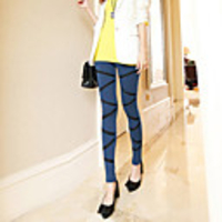 ZhenSiMan Warm Slim Stripe Bottoming Pant(Blue)