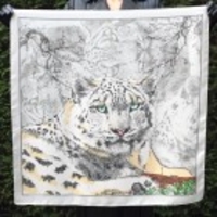 Animal Print Scarf. Leopard Print. Hand Drawing. Unique and Special - Ideal as a Gift. Wrapped and Boxed.