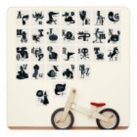 Arrrgh to Z Fabric Wall Stickers set (non vinyl)