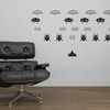 Black & Grey Space Invaders Wall Stickers