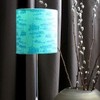 Boats turquoise and blue small lampshade,  hand made and hand printed