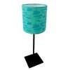 Boats turquoise and blue small lampshade,  hand made and hand printed