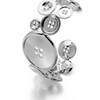 Button Bangle (Sterling Silver)