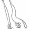 Button Drop Earrings (Sterling Silver)