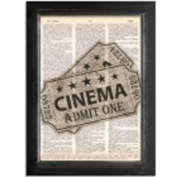 Cinema Movie Tickets - Dictionary Print