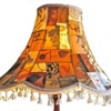 Cream & Gold Patchwork Standard Lampshade