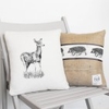 Deer and Hedgehog Cushion