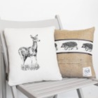 Deer and Hedgehog Cushion