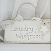 DOOR SIGN / PLAQUE - Laundry / Washroom Coffee & Cream