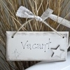 DOOR SIGN / PLAQUE for toilet door - VACANT and ENGAGED Coffee & Cream