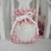 DOOR STOP LAURA ASHLEY PINK GINGHAM FABRIC