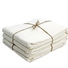 Double Bed Size Flat Sheet Pure Soft Pre-washed Linen Optic White