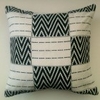 DOUBLE WEAVE CUSHION - BLACK AND WHITE V-PRINT