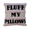 Fluff my pillows in cream & black