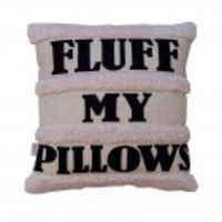 Fluff my pillows in cream & black