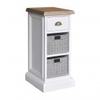 French Country Storage Chest One Drawer Two Basket