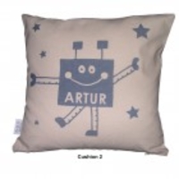 Funny Robot personalised cushion