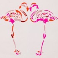 Fuschia Flamingos Limited Edition Art Print