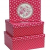 Gift Box - Red Rose Doily - Nest of 3 (Rect) - GBA936