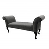 Grey Bed End Stool Bench