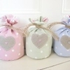 Handmade Door Stop with Applique Linen Heart