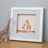 Handmade personalised Mummy and baby Giraffe art work
