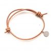 Harmony and balance - bracelet- handmade sterling silver 925 pendant on leather cord- WATERS sign