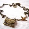 Jasmine II Love Note with Swallow Envelope Locket Brass