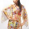 Kaftan Tunic with Paisley Print and Bell Sleeves