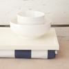 Marine iPad desk with Pillow or Laptop Lap Desk - L size- Off white with blue and white striped pillow