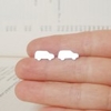 Mini Car Earring Studs in Sterling Silver Handmade in the UK