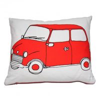 Mini Illustration Cushion in Red
