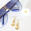 Nautical Gold Anchor Earrings - say 
