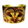Owl Face Cuff Bracelet Brass