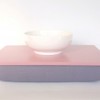Pillow tray,  Stable table,  iPad stand or wooden Breakfast in Bed serving Tray - Warm pastel pink with blue shade grey linen pillow