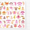 Pink Retro Animals Print