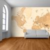 Sepia World Map Wallpaper
