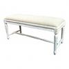 Small Wooden Bench,  White Distressed