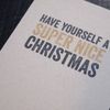 Super Nice Christmas Typographic Greetings Card