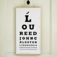 The Velvet Underground Eye Test Chart. Limited Edition Canvas Print