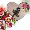 Vintage style Bird Postcard Jewellery Box
