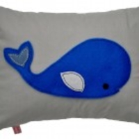 Whale- Royal Blue Cushion