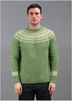 Fairisle Yoke Pullover Green