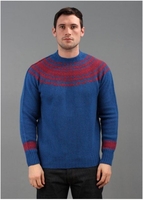 Fairisle Yoke Pullover Royal Blue