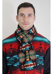 Knit Muffler Scarf Black