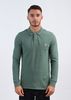 Zebra Long Sleeve Polo Shirt - Green
